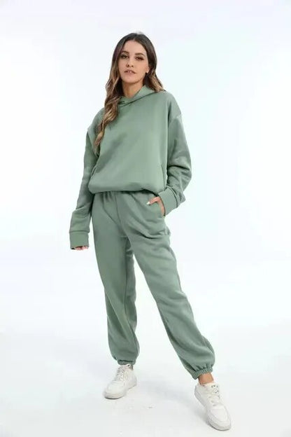 Sudadera con capucha y pantalón de chándal para mujer