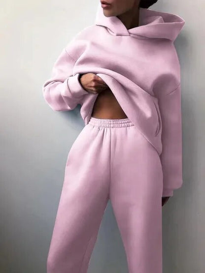 Sudadera con capucha y pantalón de chándal para mujer