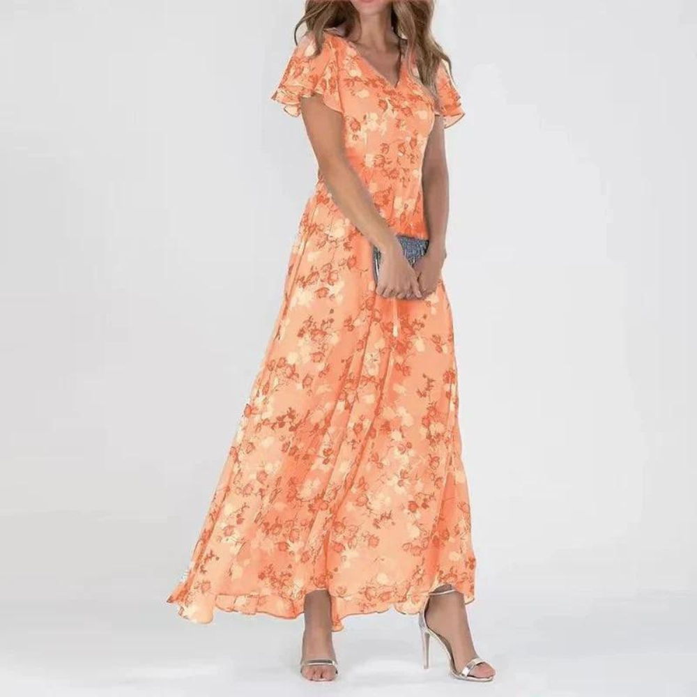 Jolanda | Elegante vestido con estampado floral