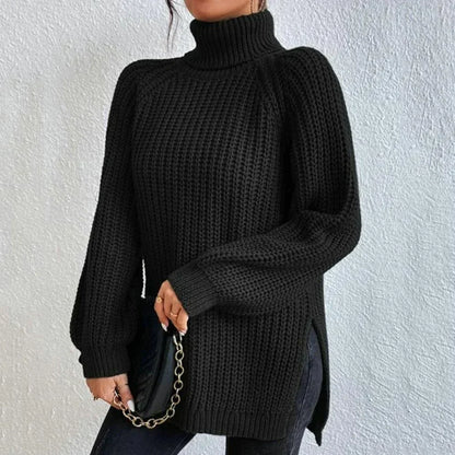 Elegante jersey de punto con cuello alto | Kaliyah