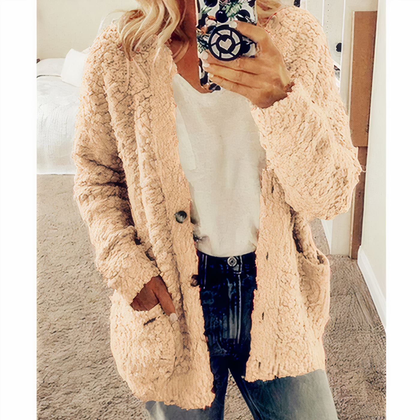 Chaqueta de punto de felpa | Karolina