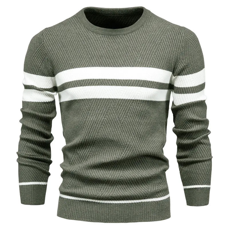 Xino Sweater | Jersey cuello redondo patchwork hombre