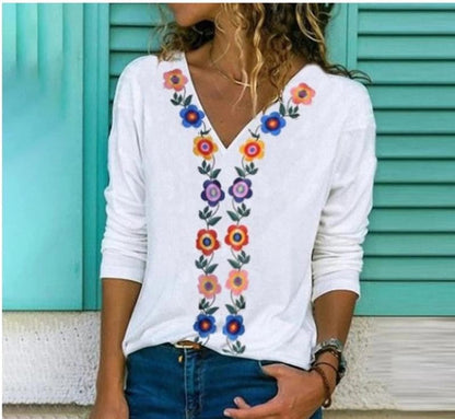 Camiseta en mezcla de algodón y poliéster - Detalles estampados y corte holgado