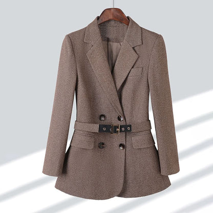 Blazer con cinturón para mujer, entallado, cómodo y elegante