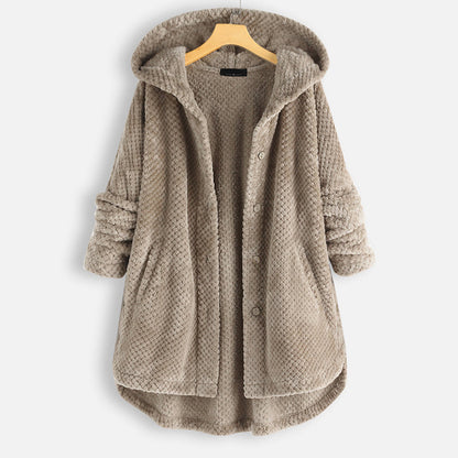 Cárdigan de mujer con capucha para invierno