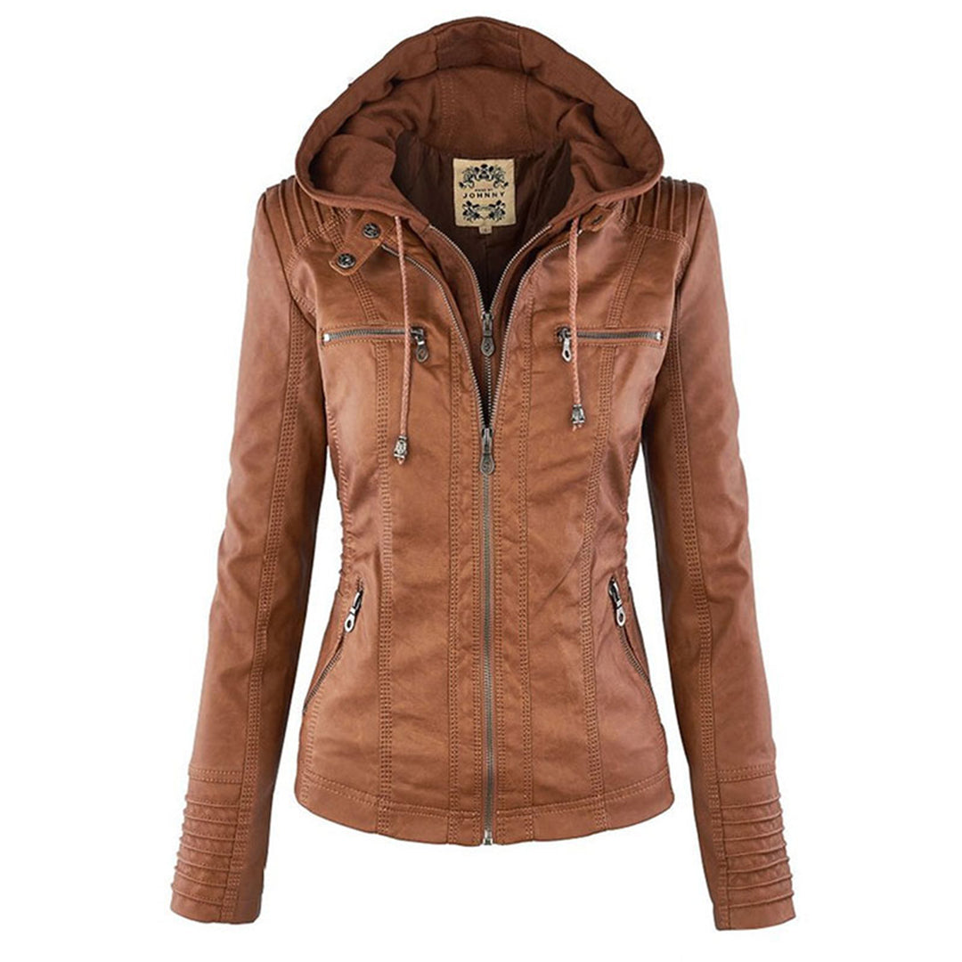 Chaqueta con capucha desmontable para mujer