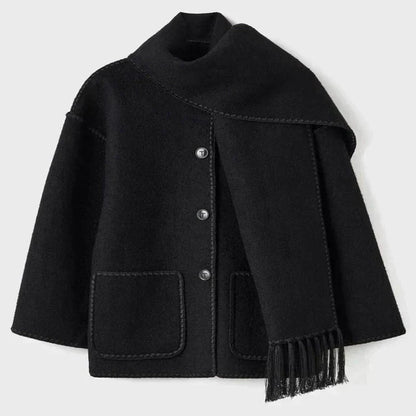 Atidu | Chaqueta de gala para mujer con bufanda, elegante y cómoda