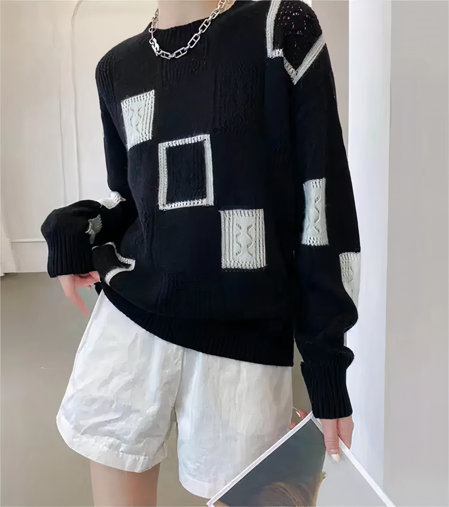 Jersey patchwork geométrico | Lina