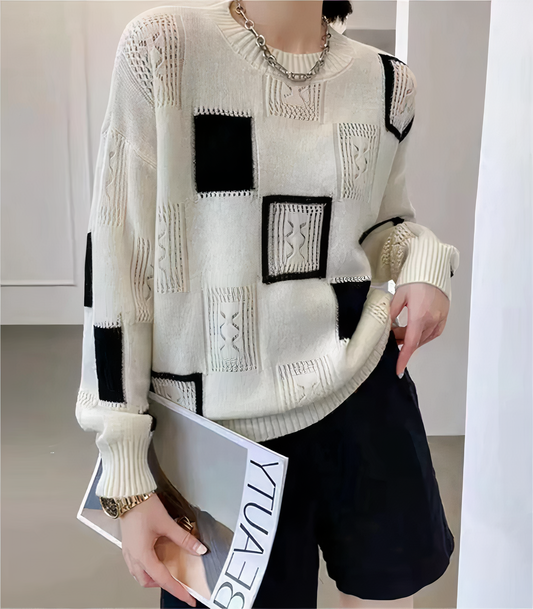 Jersey patchwork geométrico | Lina