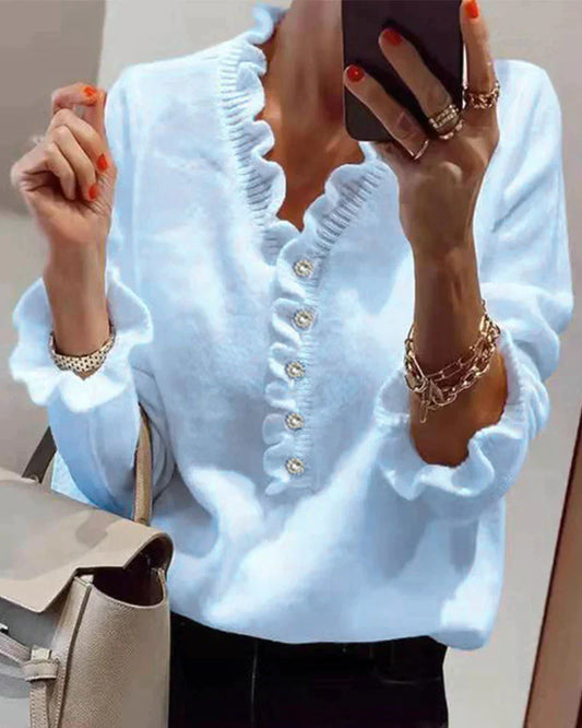 Linnea | Elegante jersey con volantes