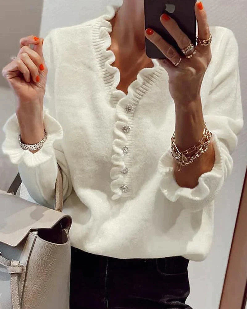 Linnea | Elegante jersey con volantes