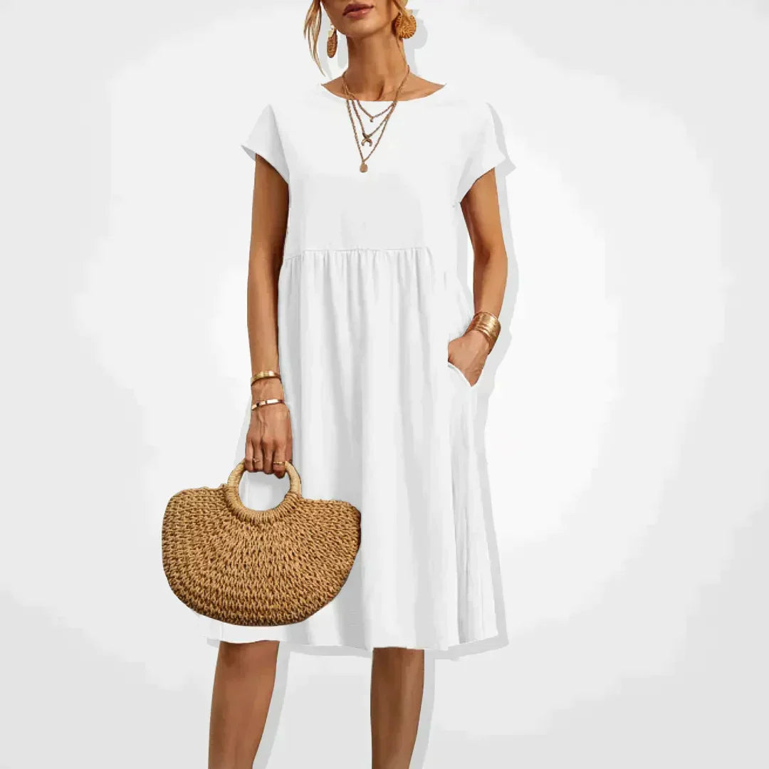 Cómodo vestido midi fluido