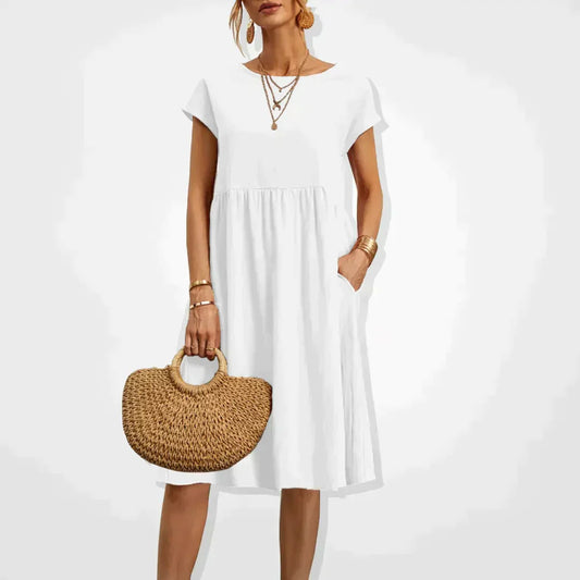 Cómodo vestido midi fluido