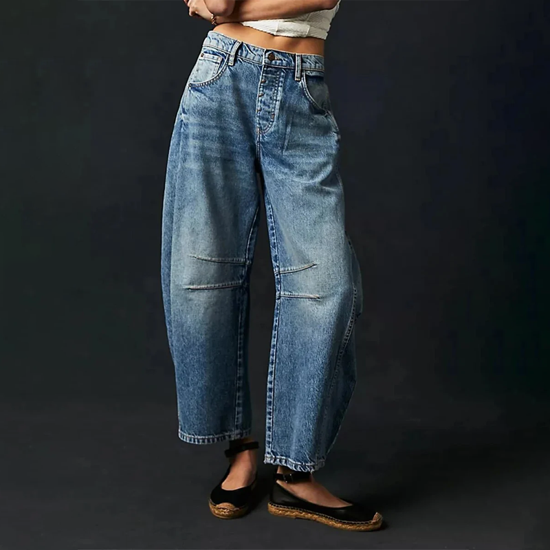 Vaqueros de pierna ancha para mujer