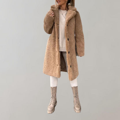 Chaqueta Teddy Larga para Mujer | Blanca | Calentita y a la moda