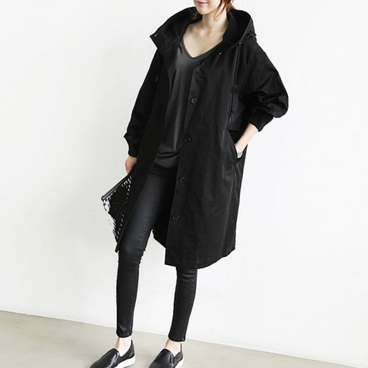 Gabardina larga para mujer