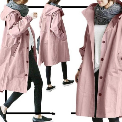 Gabardina larga para mujer