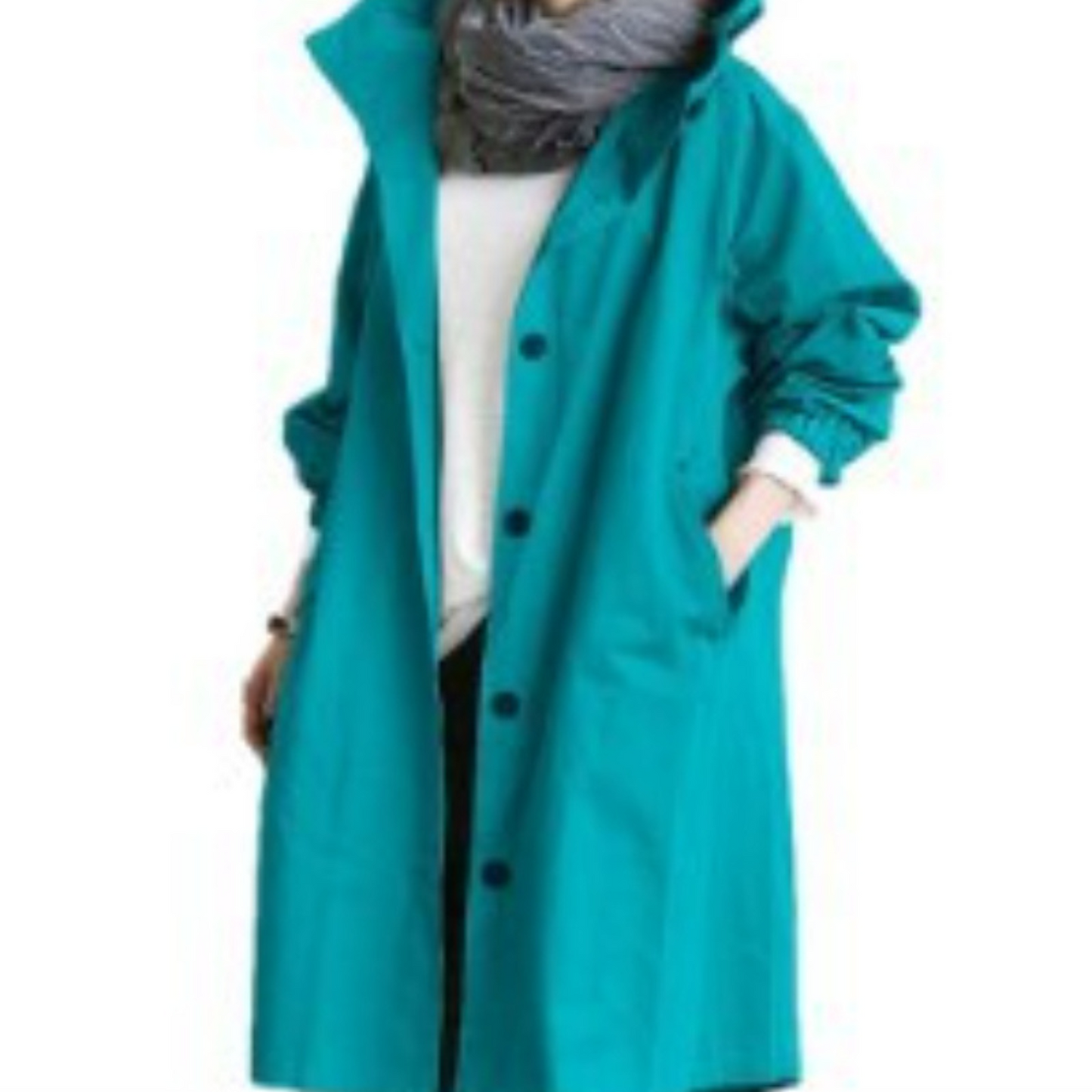 Gabardina larga para mujer