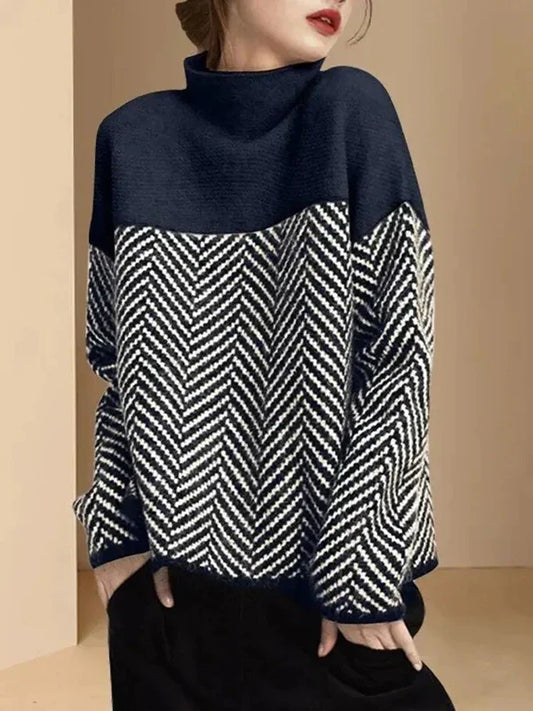 Lauren | Jersey de cuello alto, suave y holgado