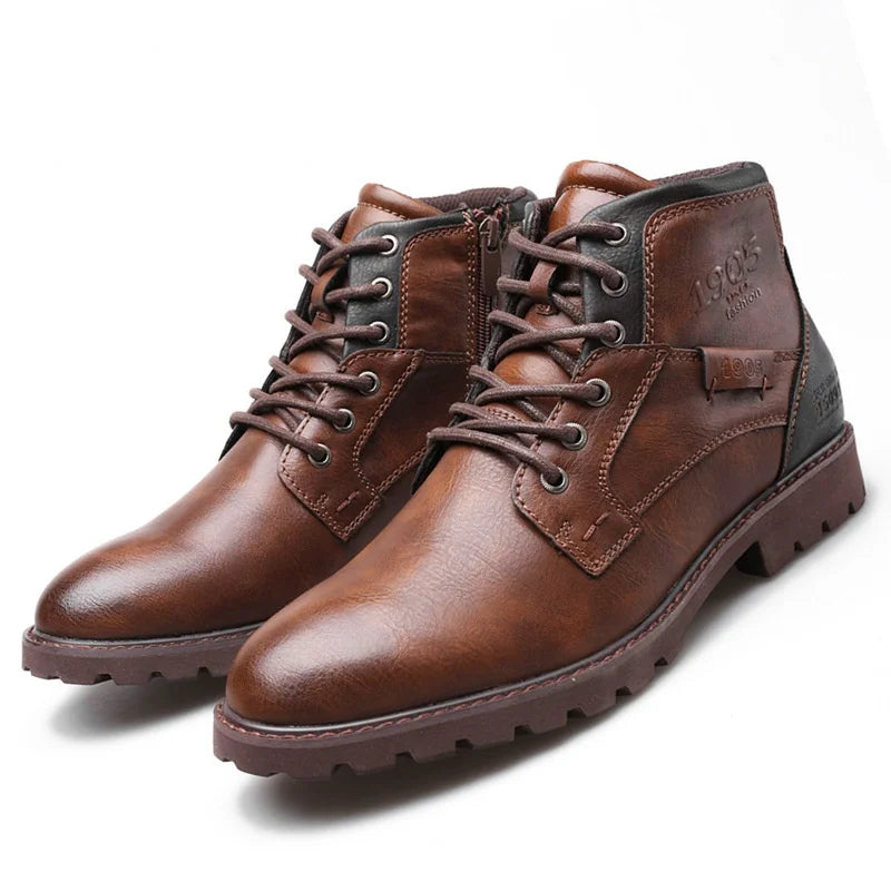 Botas Xavier | Botas de piel con cordones