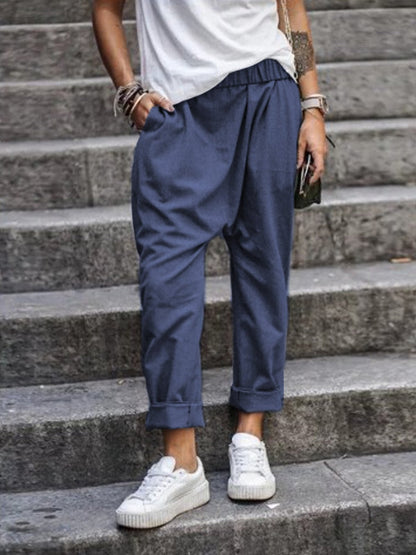 Pantalones anchos de mujer
