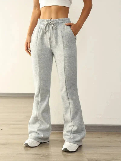 Candiece - Pantalones acampanados informales para mujer