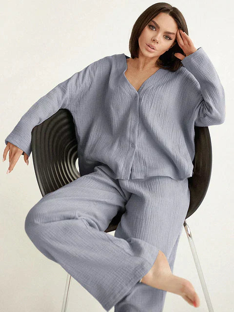 Pantalón y jersey de algodón oversize