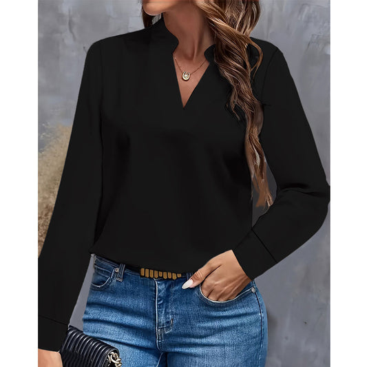 Camisa holgada - Diseño con cuello en V y ajuste cómodo