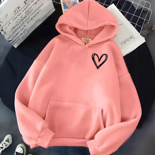 Loredana | Sudadera con sencillo estampado de corazones