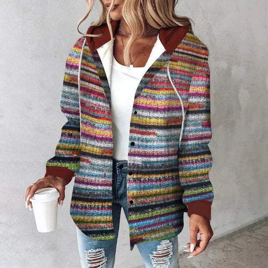 Luly | ropa de exterior con capucha y elegante estampado