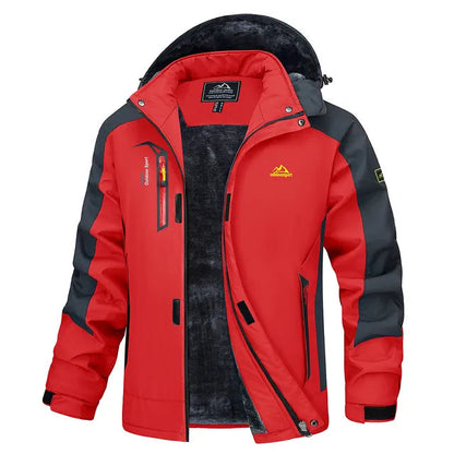 Chaqueta de invierno cálida y gruesa con pelo para hombre | Perfecta para actividades al aire libre
