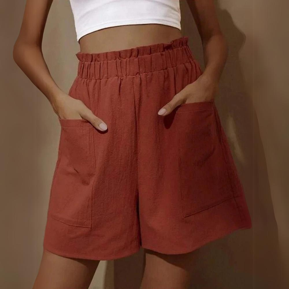 Maris | Pantalones cortos de algodón y lino para mujer