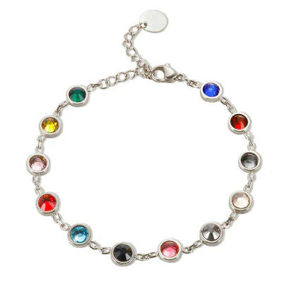 Rainbow Crystal Charm Bracelet | ¡Una pulsera alegre con mucho color!