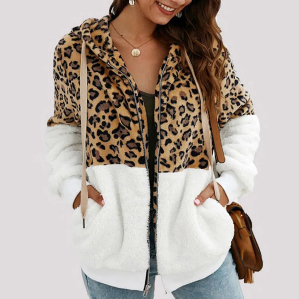 Nina - Sudadera con capucha de leopardo