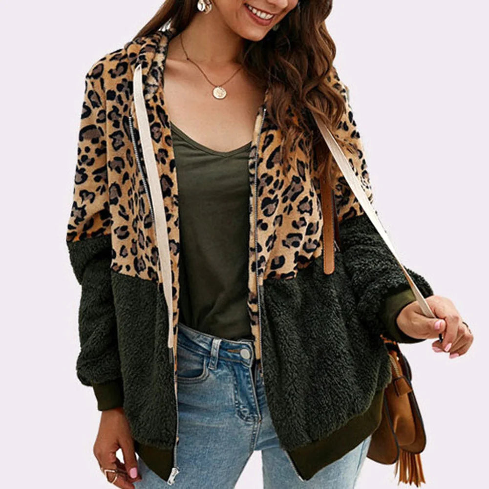 Nina - Sudadera con capucha de leopardo