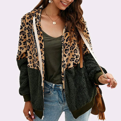 Nina - Sudadera con capucha de leopardo
