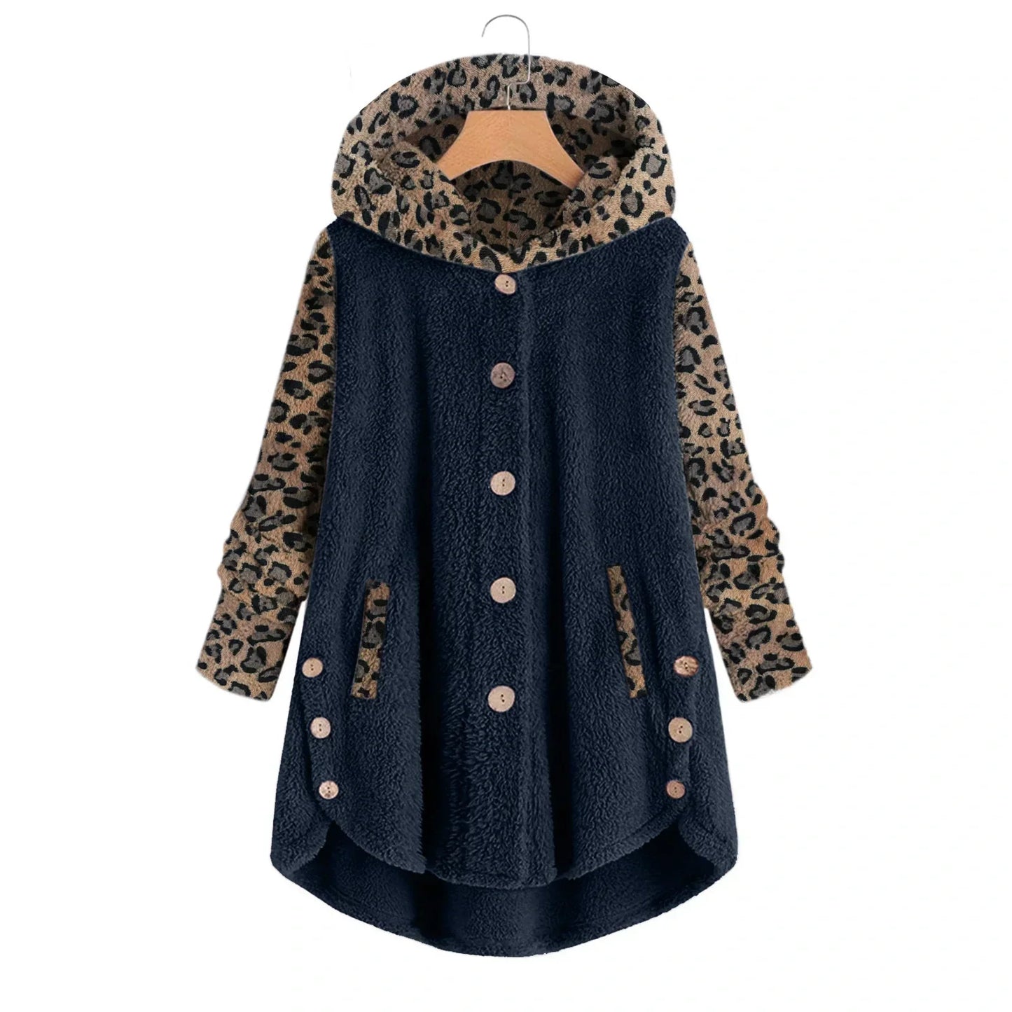 Océane - Chaqueta patchwork leopardo