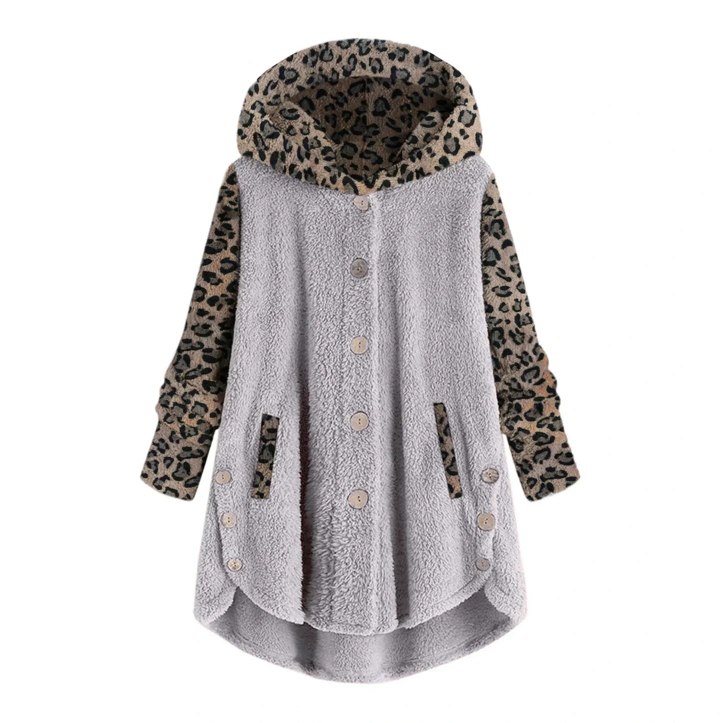 Océane - Chaqueta patchwork leopardo