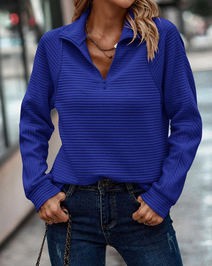 Jersey Orane | Jersey de rayas con media cremallera