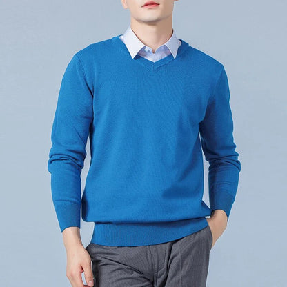 Yasper Sweater | Jersey de hombre liso con cuello en V