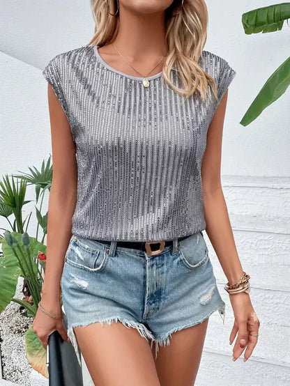 Blusa brillante para mujer