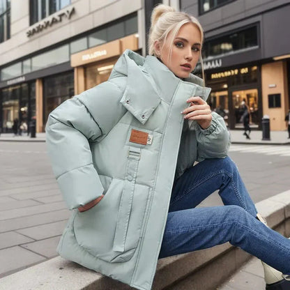 Chaqueta de invierno forrada de plumón | Negra | Ideal para los días fríos