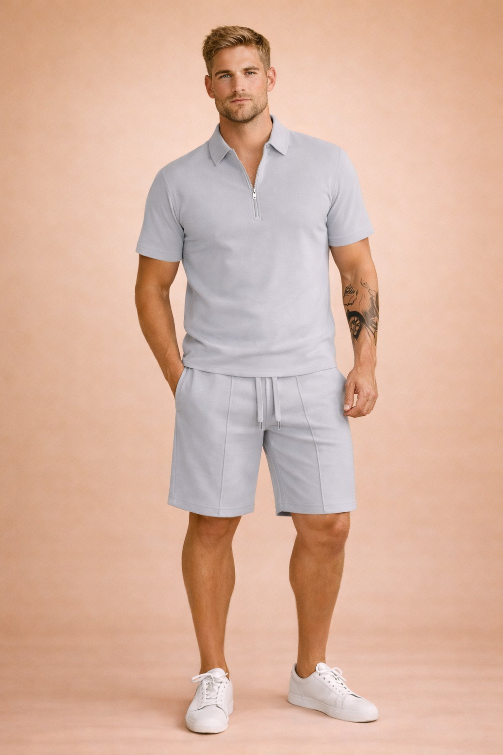Męski Komplet Polo Zip