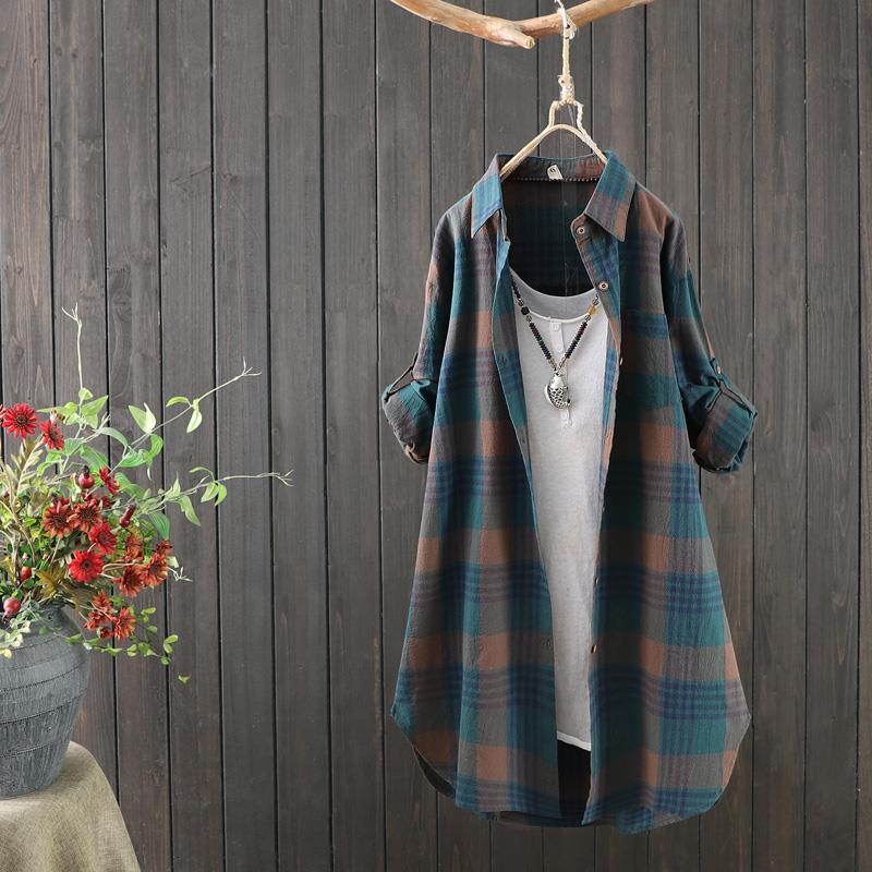 Blusa Rowen | Blusa larga de cuadros