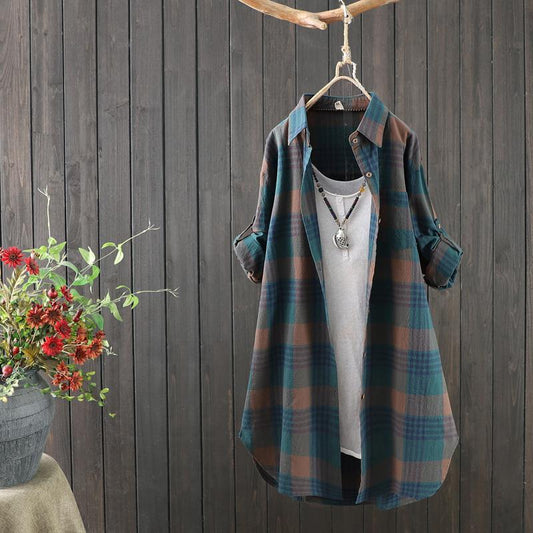 Blusa Rowen | Blusa larga de cuadros