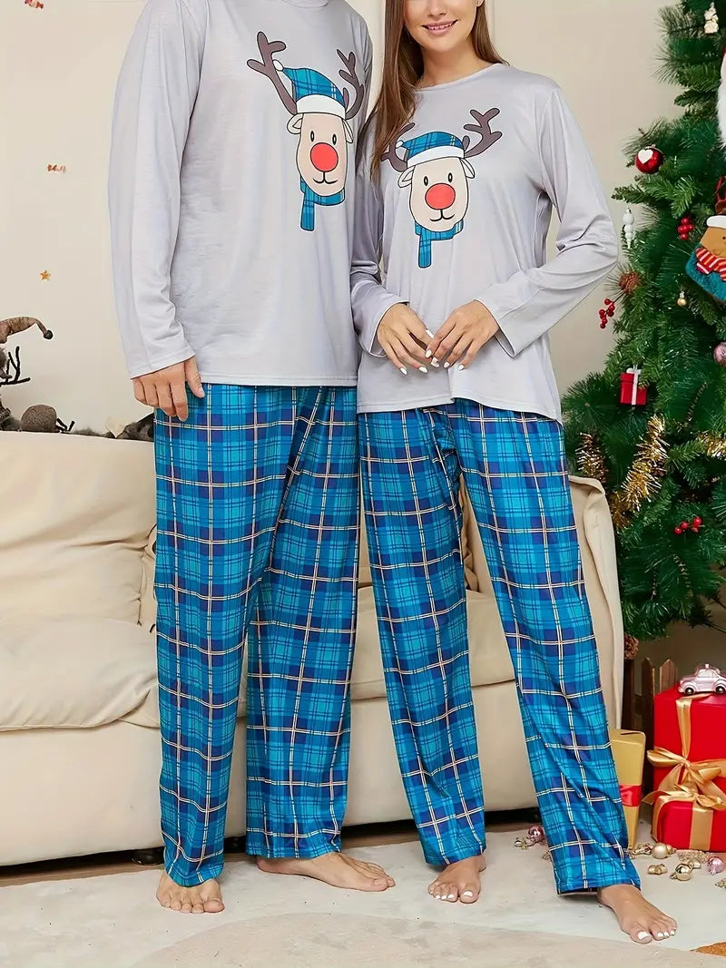 Heidi Fashion | Con Estampado De Alce Y Pantalones A Cuadros Para Casa