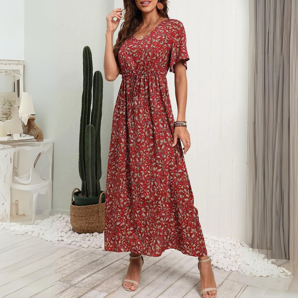 Idaira | Elegante vestido de playa con estampado bohemio