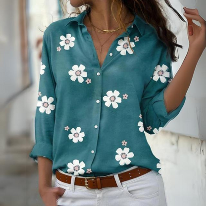 Inès | Elegante blusa floral para mujer