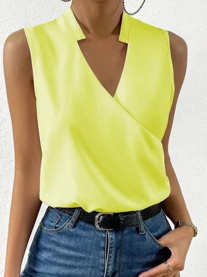 Constance - Blusa en capas con escote en V