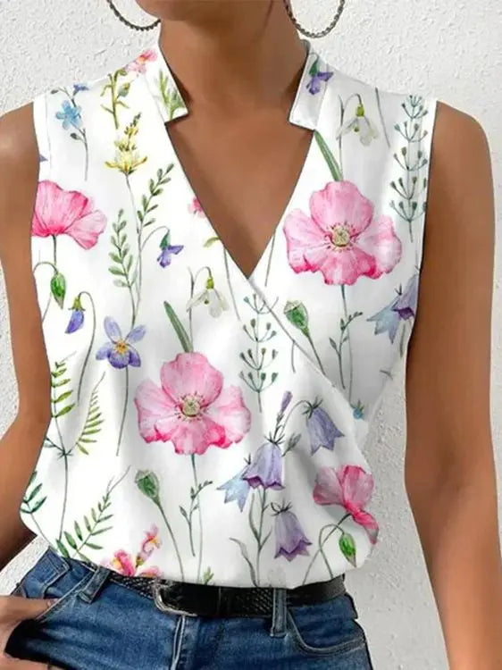 Constance - Blusa en capas con escote en V